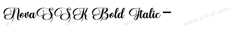 NovaSSK Bold Italic字体转换